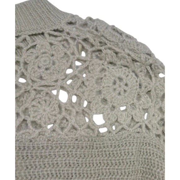 NWT Zara Combined Crochet Knit Cardigan Sweater Womens Small Green Cottagecore - Picture 10 of 15